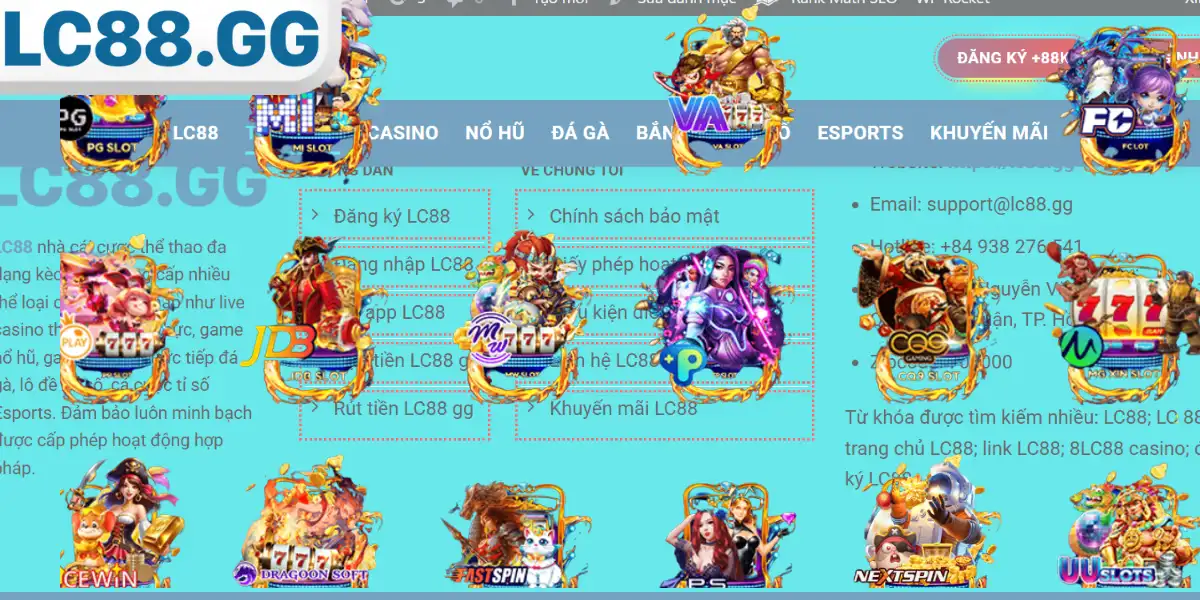LC88 – Trang Cá Cược Nổ Hũ, Thể Thao, Casino Đỉnh 2026 Game Nổ Hũ Jackpot LC88 hấp dẫn