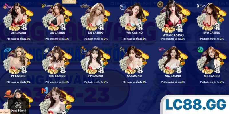 LC88 – Trang Cá Cược Nổ Hũ, Thể Thao, Casino Đỉnh 2026 Sảnh Casino LC88 đa dạng và giá trị bậc nhất